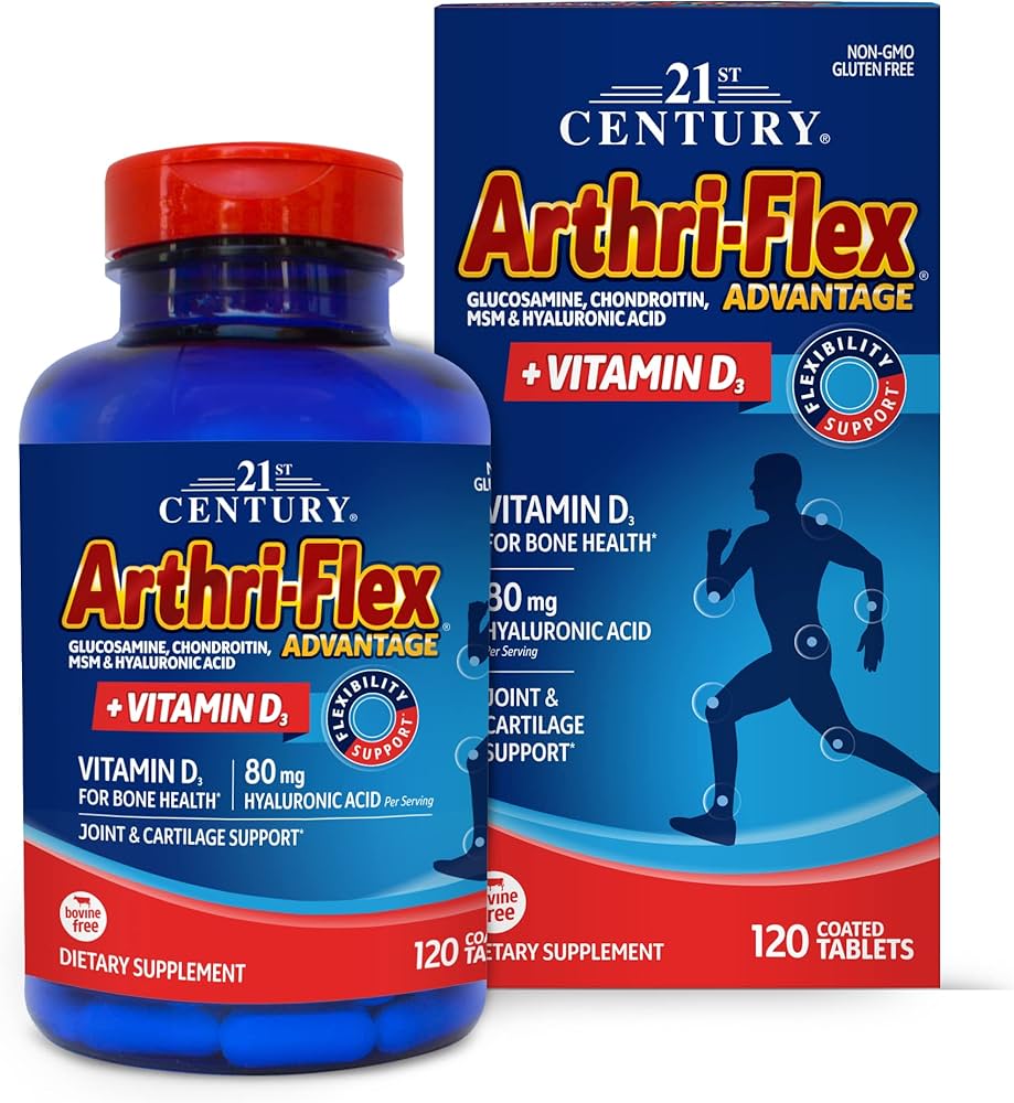 ๐ฆด 21st Century Arthri-Flex Advantage + Vitamin D3
ุงุฑุซุฑูููููุณ ุชุฑููุจุฉ ู
ุชูุฏู
ุฉ ูุฏุนู
ุงูู
ูุงุตู ูุงูุบุถุงุฑูู ูุงูู
ุฑููุฉ ุงูููู
ูุฉ ู
ุน ููุชุงู
ูู D3 ูุญู
ุถ ุงูููุงููุฑูููู.