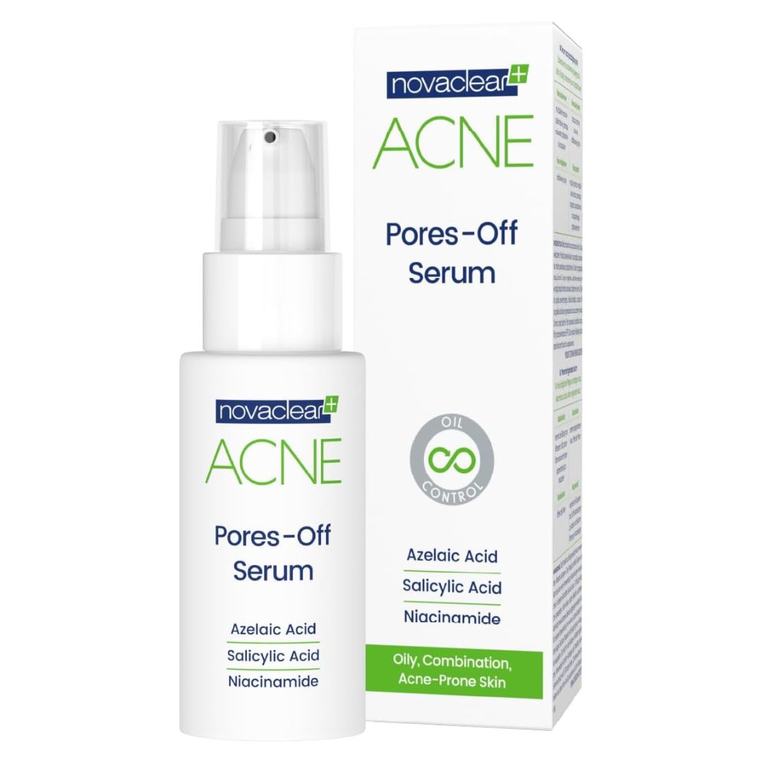 اكني بورز اوف من نوفاكلير
✨ Novaclear Acne Pores-Off Serum
سيروم مخصص للبشرة الدهنية والمعرضة للحبوب يساعد على تنظيف المسام وتقليل الرؤوس السوداء وآثار الحبوب مع تحسين ملمس البشرة
• يساعد على تنظيف وتقليل مظهر المسام
• يخفف الرؤوس السوداء والبيضاء
• يسا