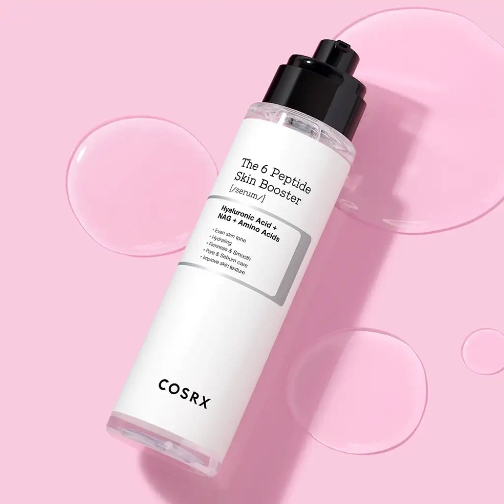 ببتايد سكن بوستر من كوزركس الكورية 🇰🇷
✨ COSRX The 6 Peptide Skin Booster Serum
سيروم معزز للعناية بالبشرة يحتوي على 6 أنواع من الببتيدات مع حمض الهيالورونيك والأحماض الأمينية للمساعدة على تحسين مظهر البشرة