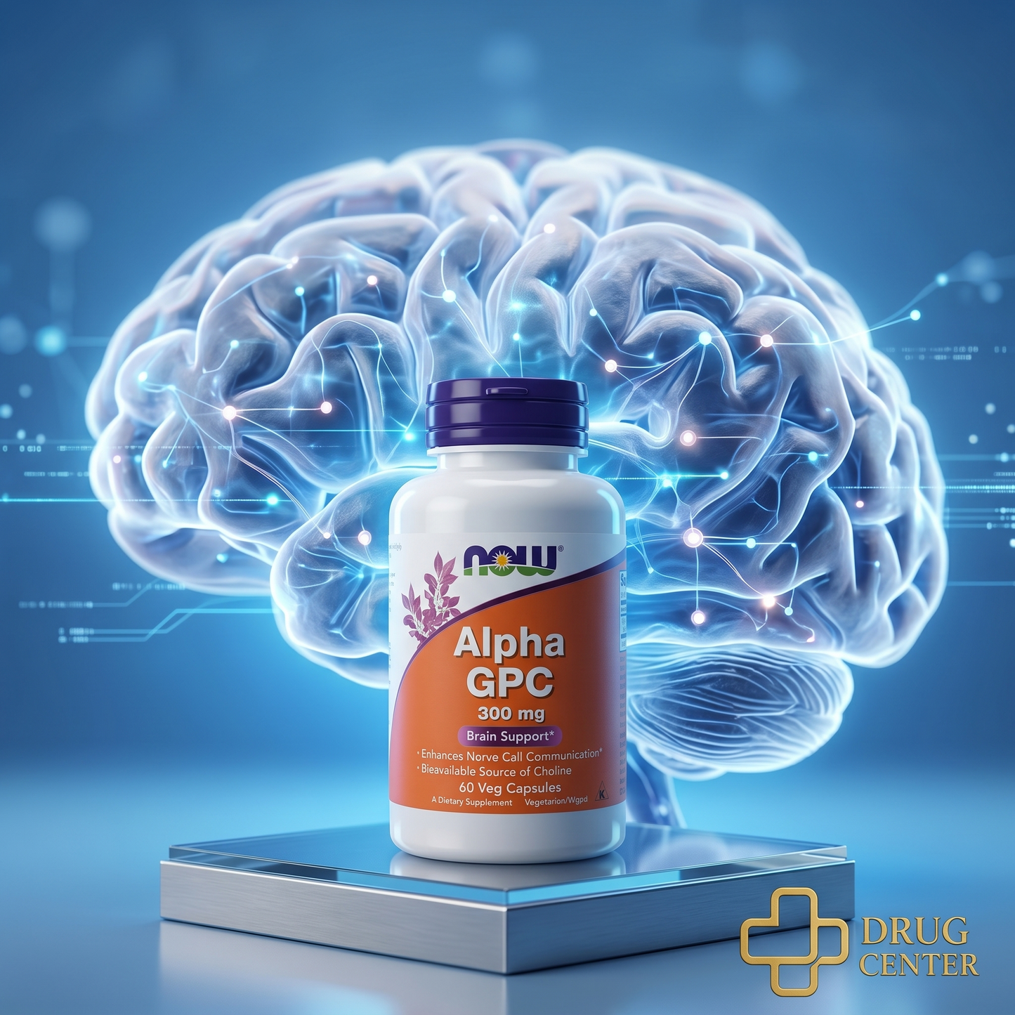 الفا جي بي سي من ناو فودز الامريكية 🇺🇲..
Alpha GPC 300mg  NOW Foods:

حافظ على تركيزك وحدّتك الذهنية!