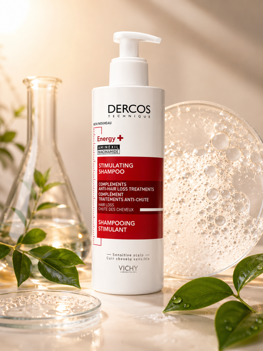 ديركوز ستميوليتنك شامبو من فيشي الفرنسية 🇲🇫 
Vichy Dercos Stimulating Shampoo
شامبو محفّز للشعر مصمم لدعم الشعر الضعيف والمتساقط بسبب التكسر