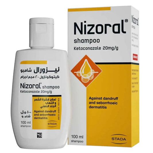 شامبو نيزورال الاصلي من شتادا البلجيكي 
🔶️يعمل على علاج التهاب الشعر الدهني حيث يحتوي على المادة الفعالة كيتوكونازول