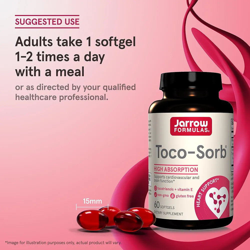 توكو زورب فيتامين E من جارو فورميلاز الامريكية 🇺🇲
❤️ Jarrow Formulas Toco-Sorb
تركيبة متقدمة من التوكوترينول وفيتامين E لدعم صحة القلب وحماية الخلايا من الإجهاد التأكسدي بامتصاص عالي.