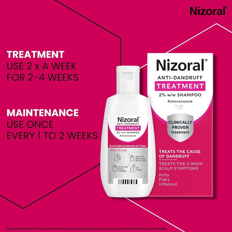 Nizoral Anti-Dandruff Shampoo 2%
نيزورال شامبو  🇬🇧
علاج مباشر لمصدر القشرة
نيزورال بتركيز 2% كيتوكونازول