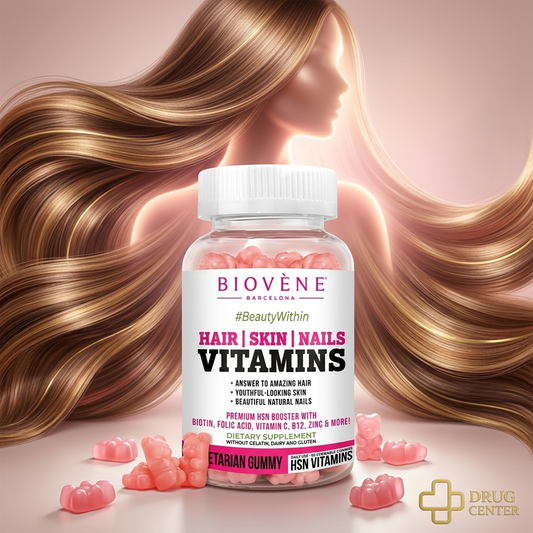 فيتامينات هير سكن نيل من بايوفين الاسبانية 🇪🇸
Biovène Hair Skin & Nails Vitamins Gummies
تركيبة جمالية متكاملة لدعم الشعر والبشرة والأظافر .