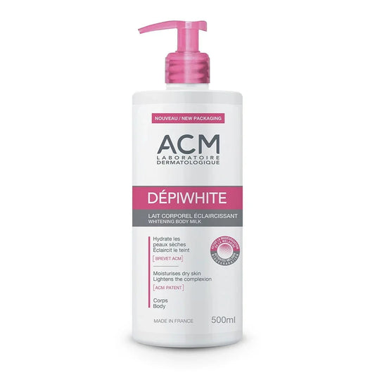 ACM Depiwhite lait corporel éclaircissant 
دبيوايت لوشن حليب التفتيح الطبي لعلاج التصبغات الجلدية وتفتيح لون البشرة من شركة ACM الفرنسية
