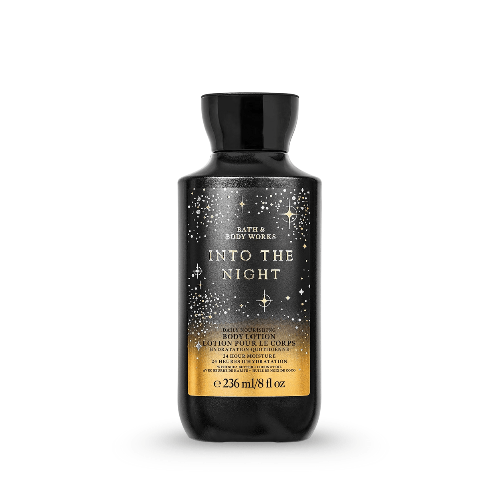 لوشن إن تو ذا نايت من باث آند بودي وركس الأمريكية 🇺🇸
✨ Bath & Body Works Into The Night Body Lotion
لوشن جسم فاخر بتركيبة مرطبة وعطرية تمنح البشرة نعومة وترطيباً يدومان طويلاً، مع رائحة أنثوية جذابة مستوحاة من أجواء السهرات المسائية الأنيقة.