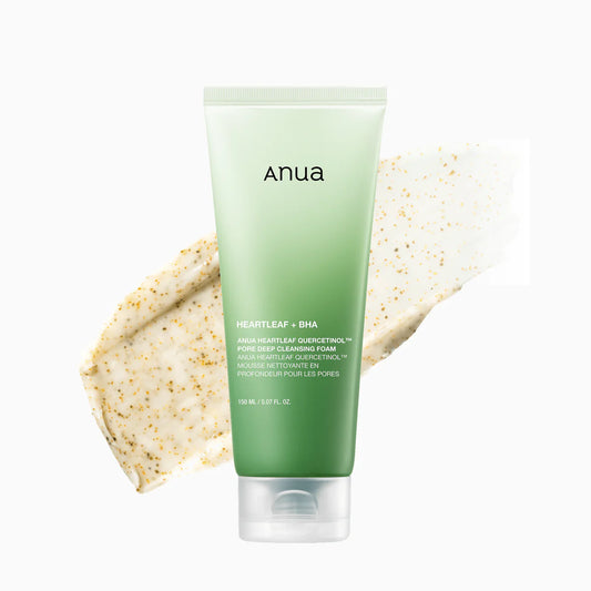 Anua Heartleaf Quercetinol Pore Deep Cleansing Foam + BHA
غسول أنوا هارتليف المنظف العميق للمسام – صنع في كوريا الجنوبية