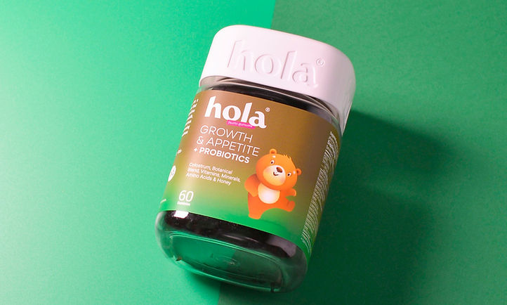 جلاتين لدعم النمو ، زيادة الشهية والجهاز الهضمي من هولا الاسبانية 🇪🇸
Hola Growth & Appetite + Probiotics Gummies