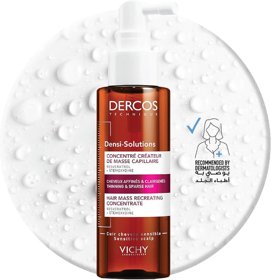 ديركوز دنسي سوليوشن من فيشي الفرنسية 
🇫🇷 Vichy Dercos Densi-Solutions Hair Mass Recreating Concentrate
✨ عناية متطورة للشعر الخفيف والمتناثر، تساعد على زيادة كثافة الشعر وتحسين مظهره.