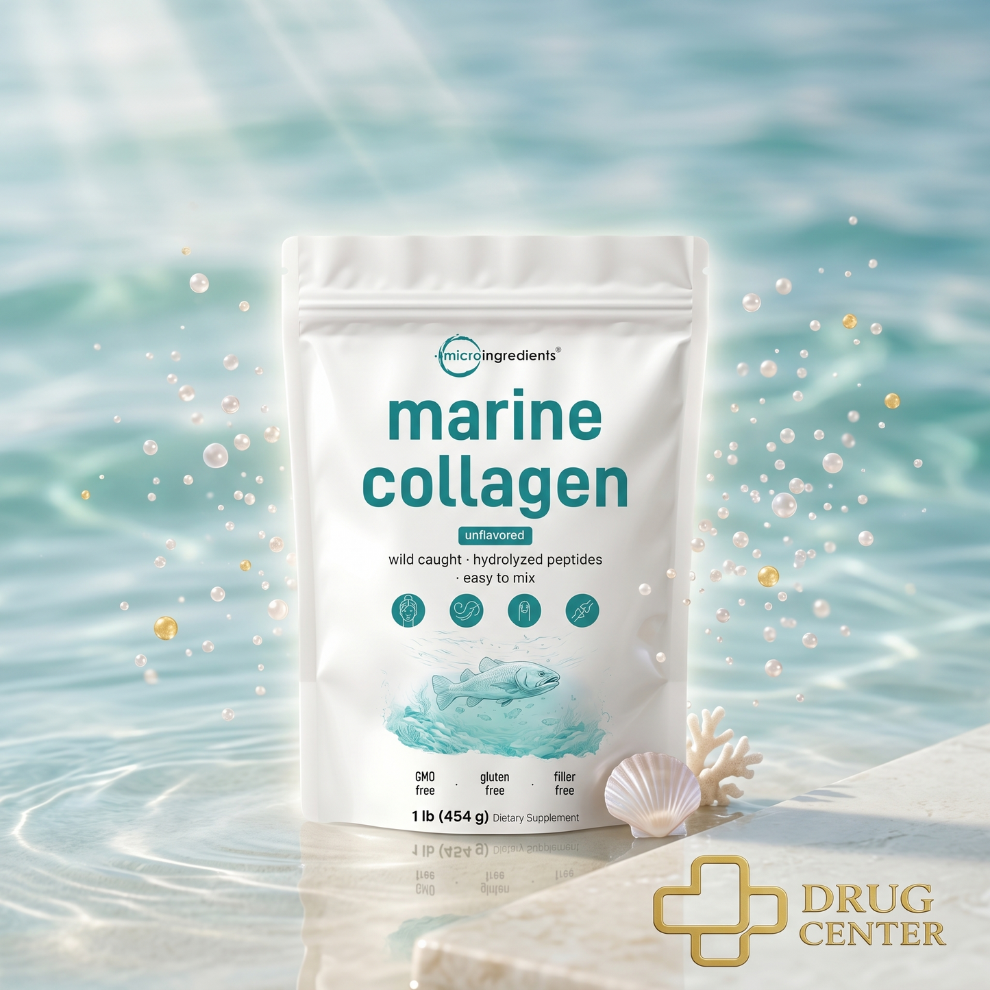 الكولاجين البحري المتحلل من مايكرو انكريدينتس الامريكية 🇺🇲
Micro Ingredients Marine Collagen Peptides
Writing
✨ نضارة تبدأ من الداخل
كولاجين بحري عالي الامتصاص يدعم جمالك من الجذور