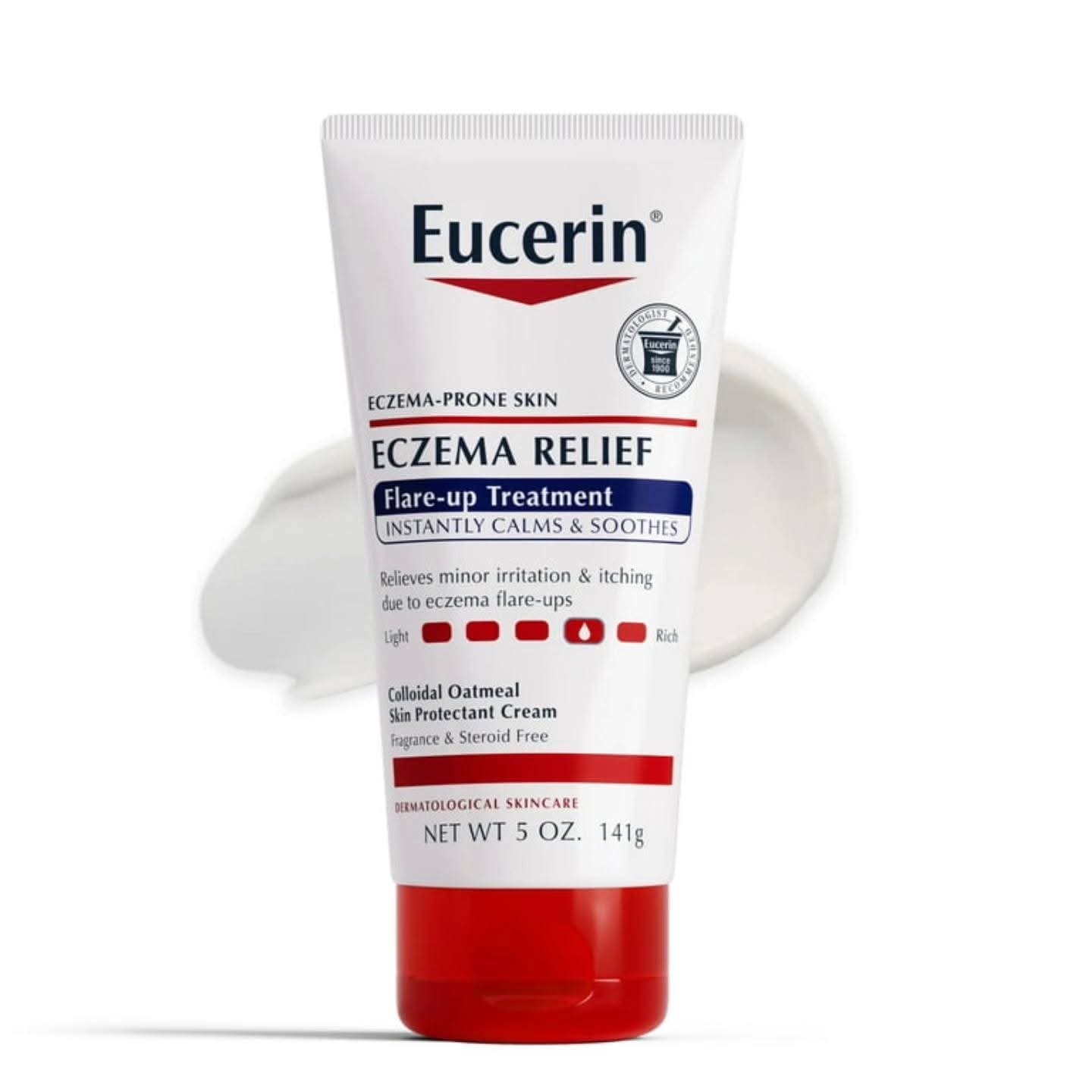 ✨ كريم اكزيما ريليف من يوسيرين الألمانية 🇩🇪...
Eucerin Eczema Relief 
هو الحل الفوري لتهدئة البشرة المصابة بالإكزيما!
يعمل على تخفيف الحكة والاحمرار والتهيج من أول استخدام، بفضل تركيبته الفريدة التي تهدئ وتعيد التوازن
