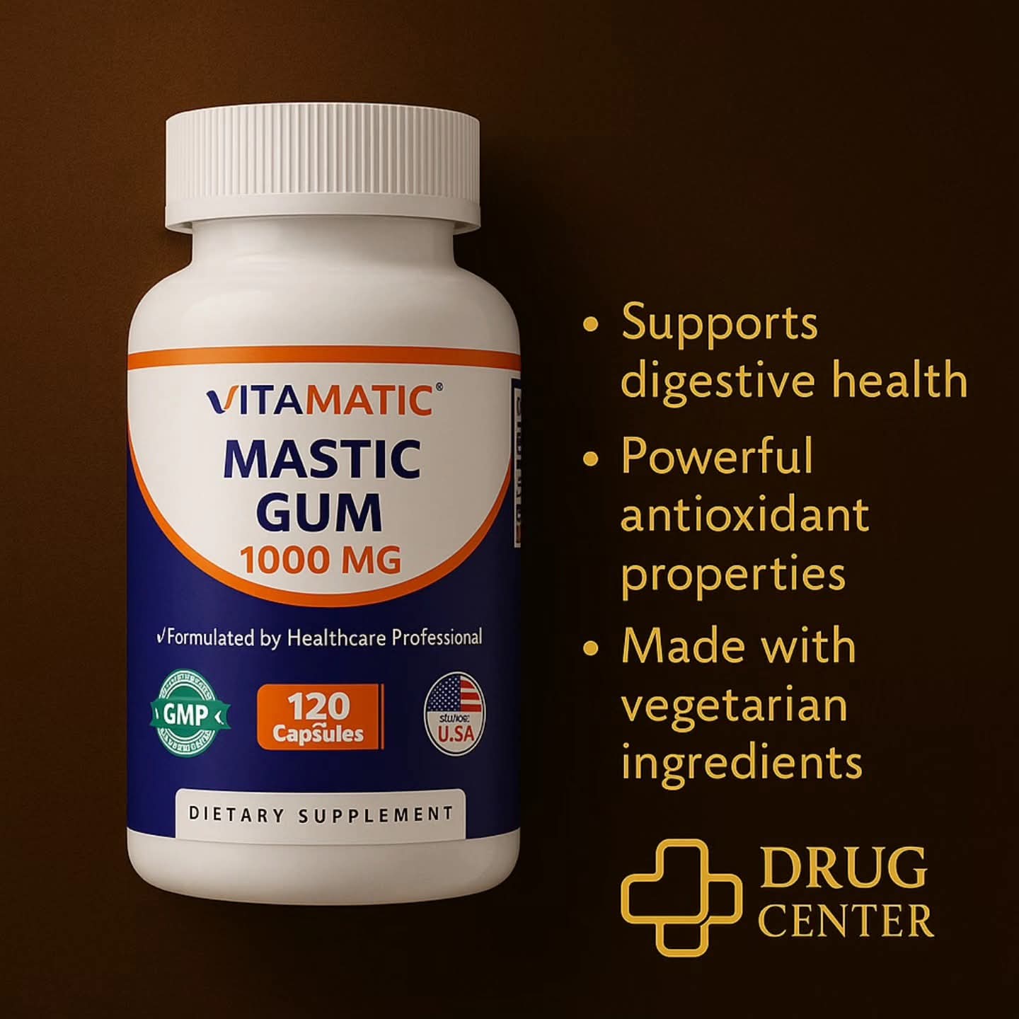 فيتاماتك مكمل الصمغ العربي ١٠٠٠ملغم 
Vitamatic Mastic Gum