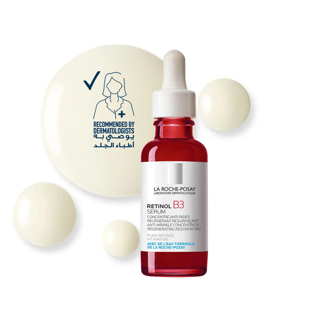 La Roche-Posay Retinol B3 Serum
سيروم الرتينول النقي من لاروش بوزاي الفرنسية 🇲🇫 
تجديد، نعومة، وإشراقة مع كل قطرة
 يجمع الريتينول النقي مع فيتامين B3 لدعم تقليل الخطوط والتجاعيد