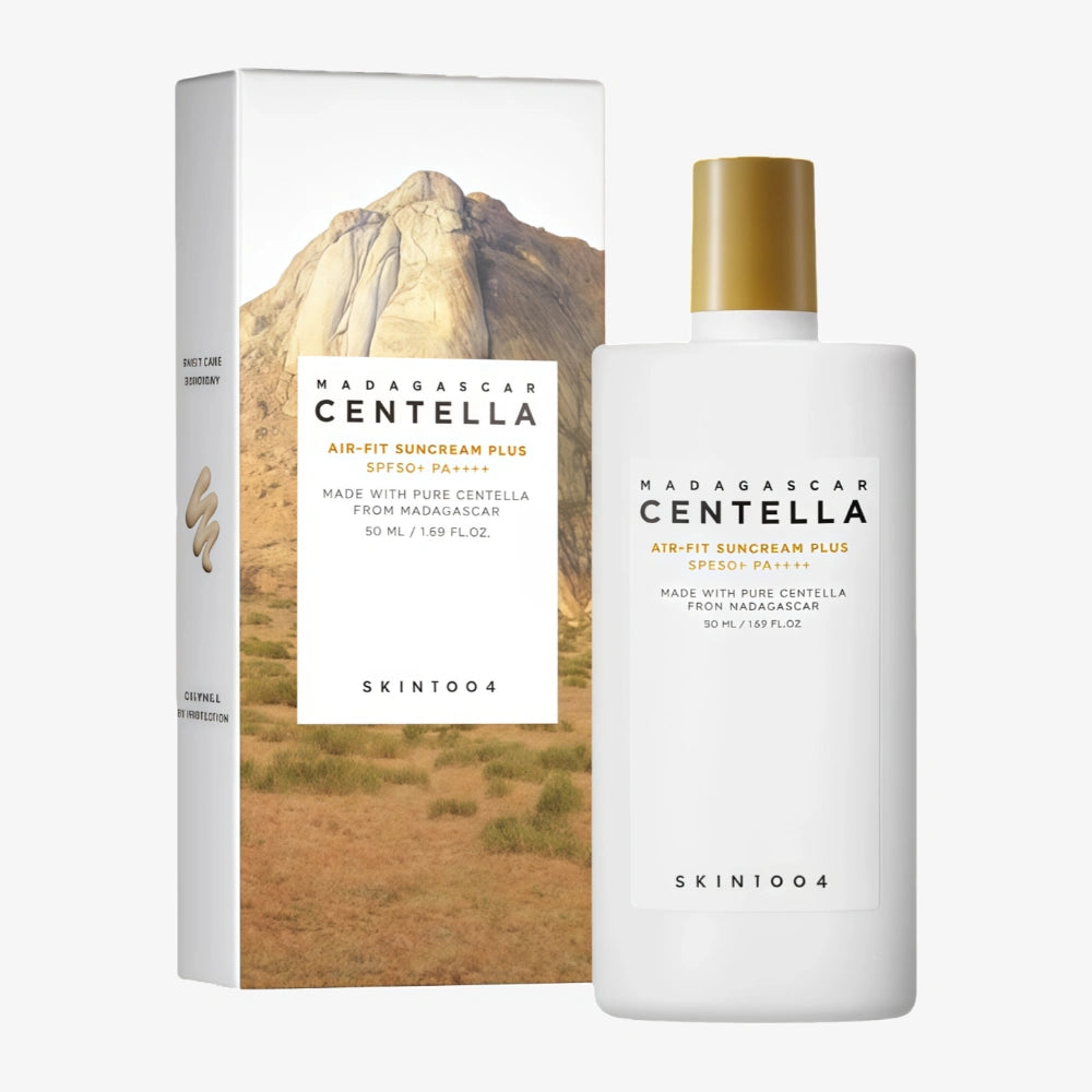 ماداغشقر سنتيلا اير فت واقي شمس فيزيائي من سكن1004  الكورية 
SKIN1004 Madagascar Centella Air-Fit Suncream Plus SPF50+ PA++++