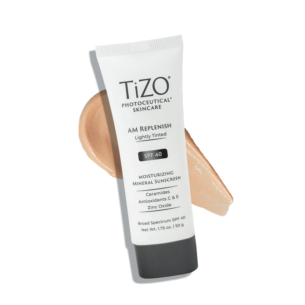حماية + ترطيب + توحيد لون في خطوة واحدة مع واقي الشمس اي ام ريبلنش من تايزو 
 TiZO AM Replenish SPF 40
 ✨ واقي شمسي معدني بلمسة ملوّنة خفيفة يمنحك تغطية طبيعية مع حماية عالية.