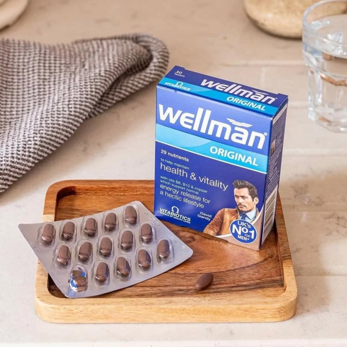 ويلمان أوريجينال من فيتابايوتكس البريطانية 🇬🇧
✨ Wellman Original
مكمل غذائي متكامل للرجال يحتوي على مجموعة واسعة من الفيتامينات والمعادن والعناصر الداعمة للطاقة والصحة العامة والأداء الذهني والمناعة.